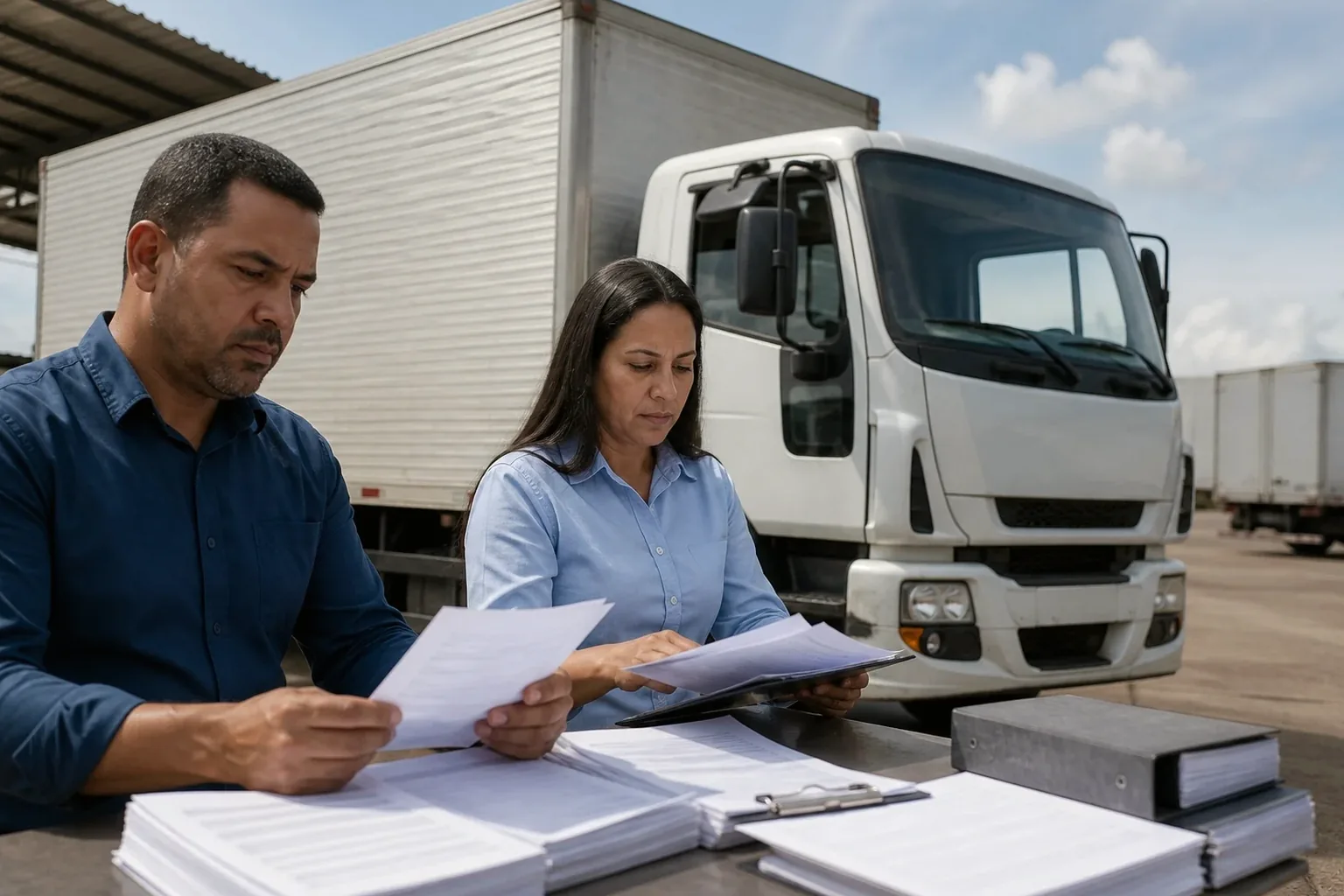 Atendimento para cadastramento na ANTT em um despachante.